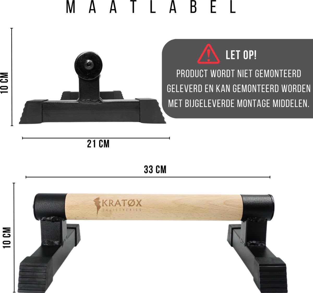 Parallettes 33cm Push up Bars