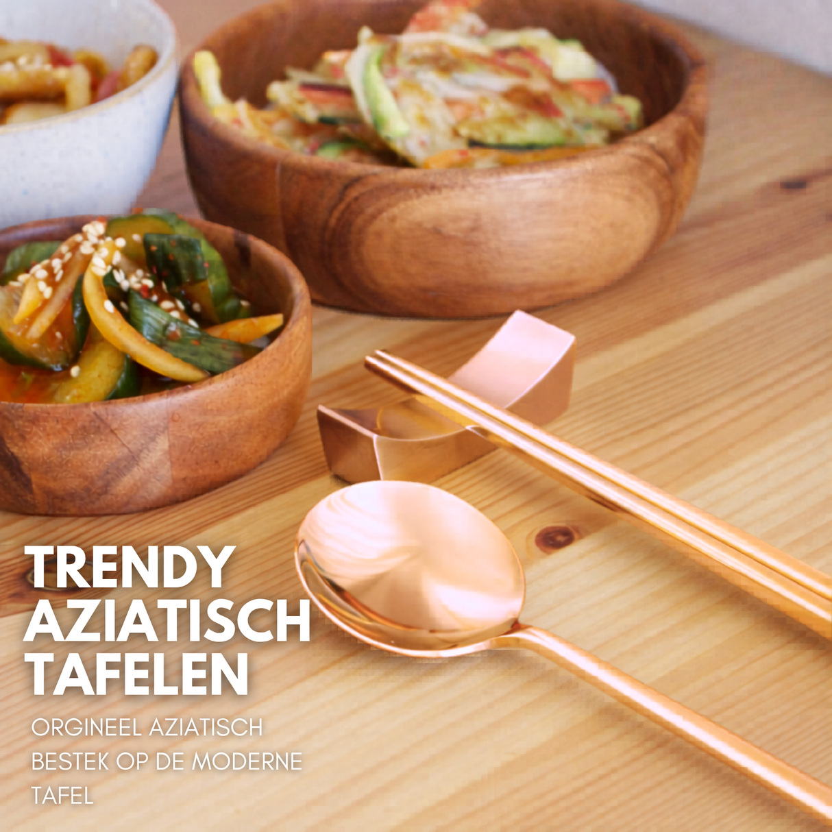 Chopstick Set Rose Goud