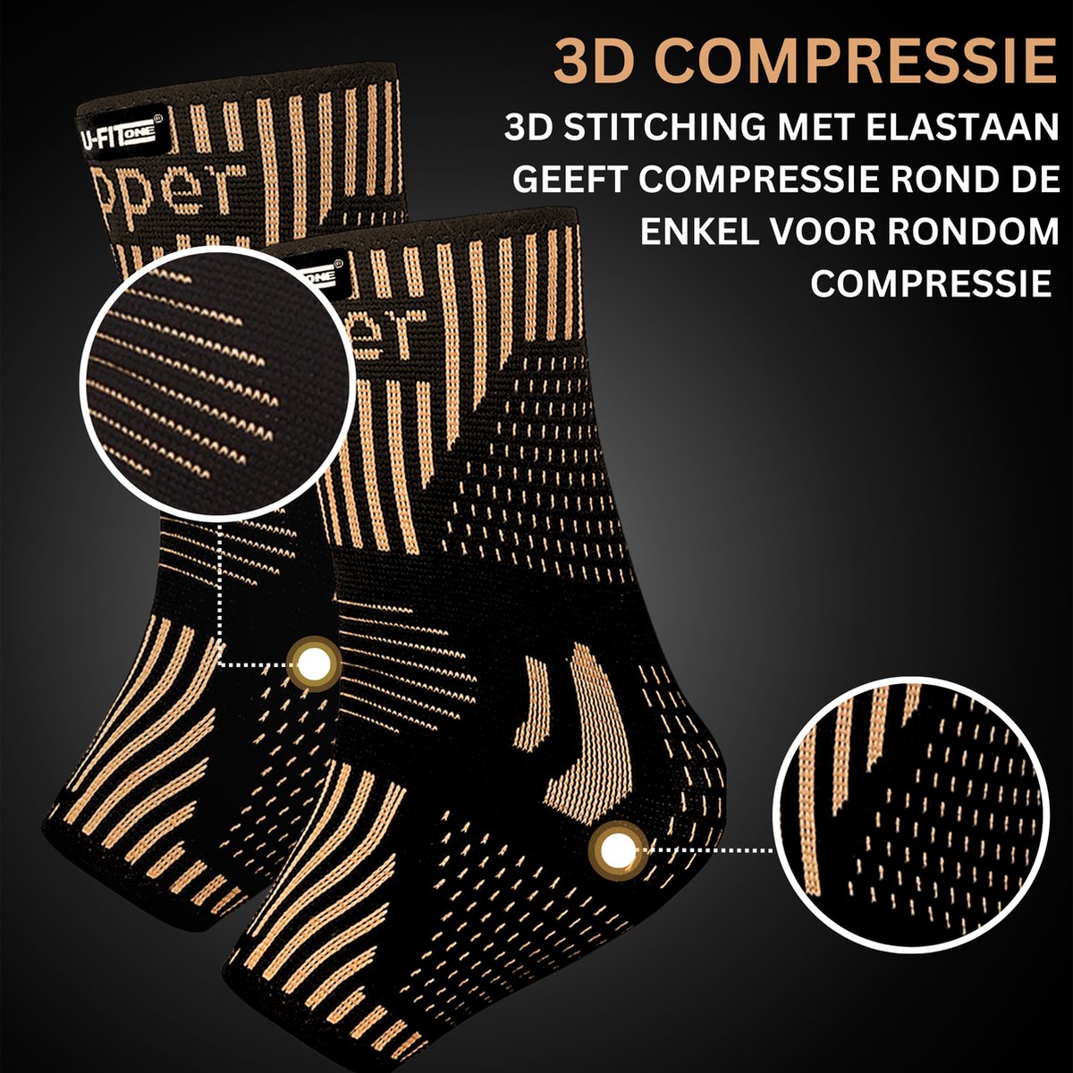 Enkelbrace Copper 1 Paar