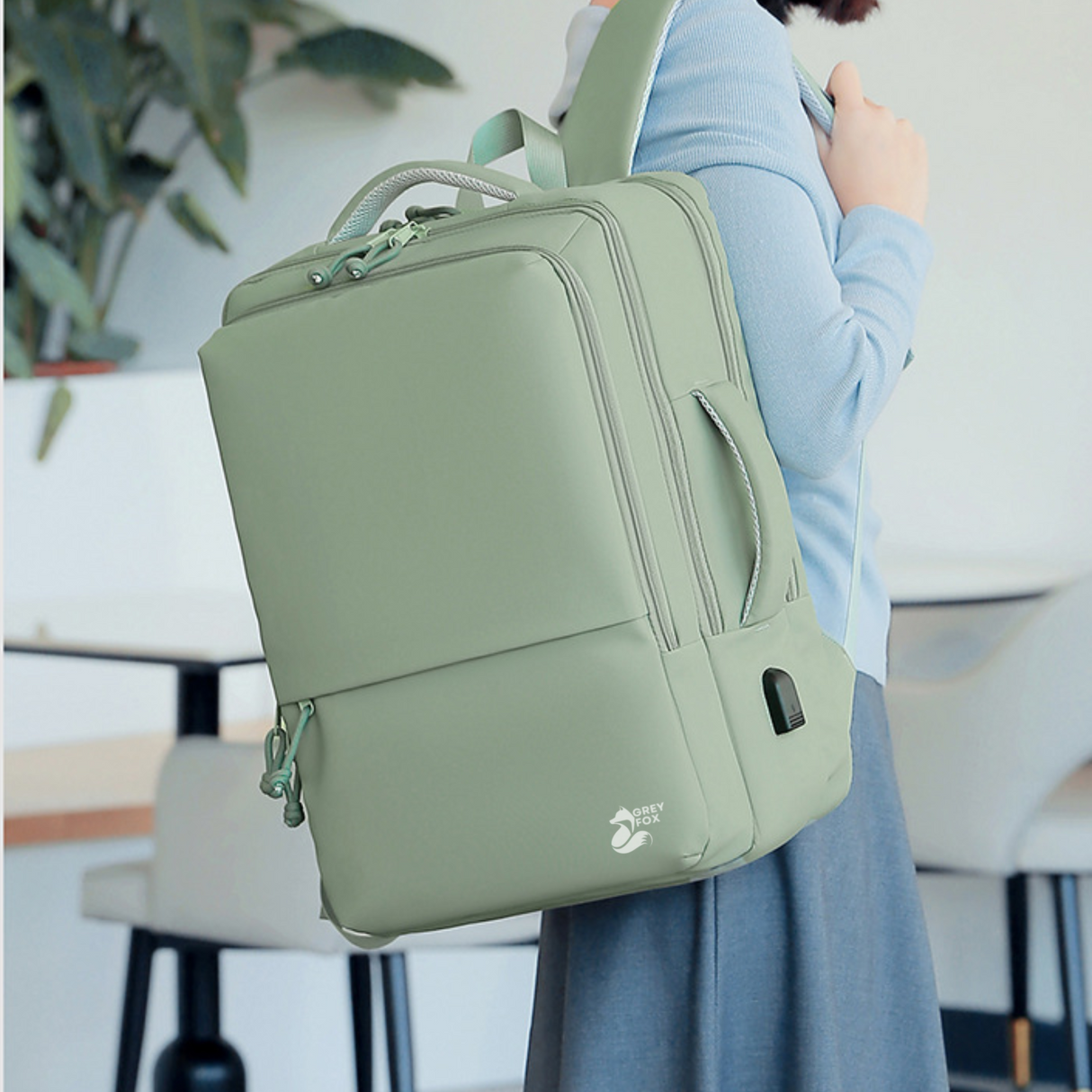 Laptop Rugzak USB 17inch 30L Groen