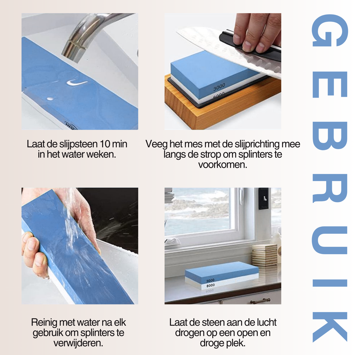 Dubbelzijdige Slijpstenen 1000/6000