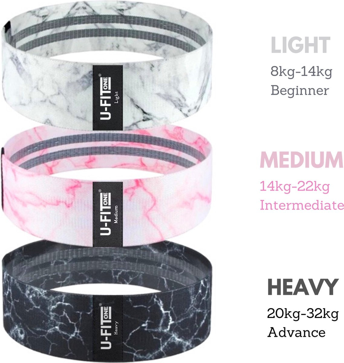 Weerstandsbanden Set Marble
