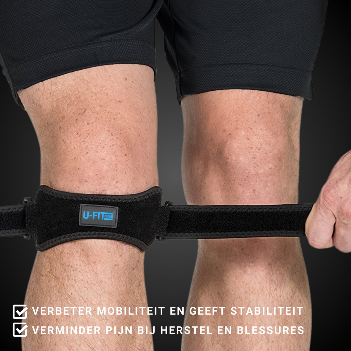 Patellaband Zwart 1 Paar