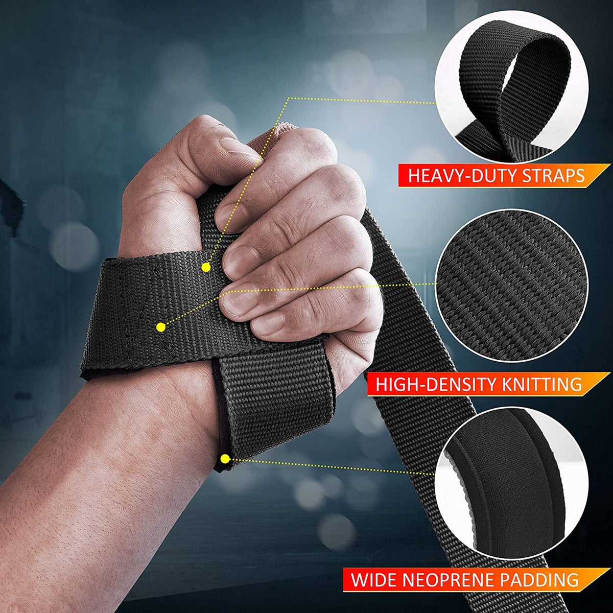 Lifting Straps Zwart