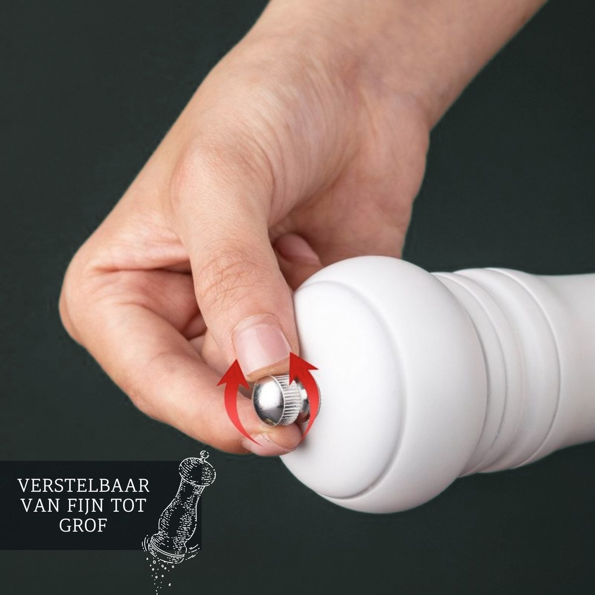 Peper- en Zoutmolen Zwart Wit