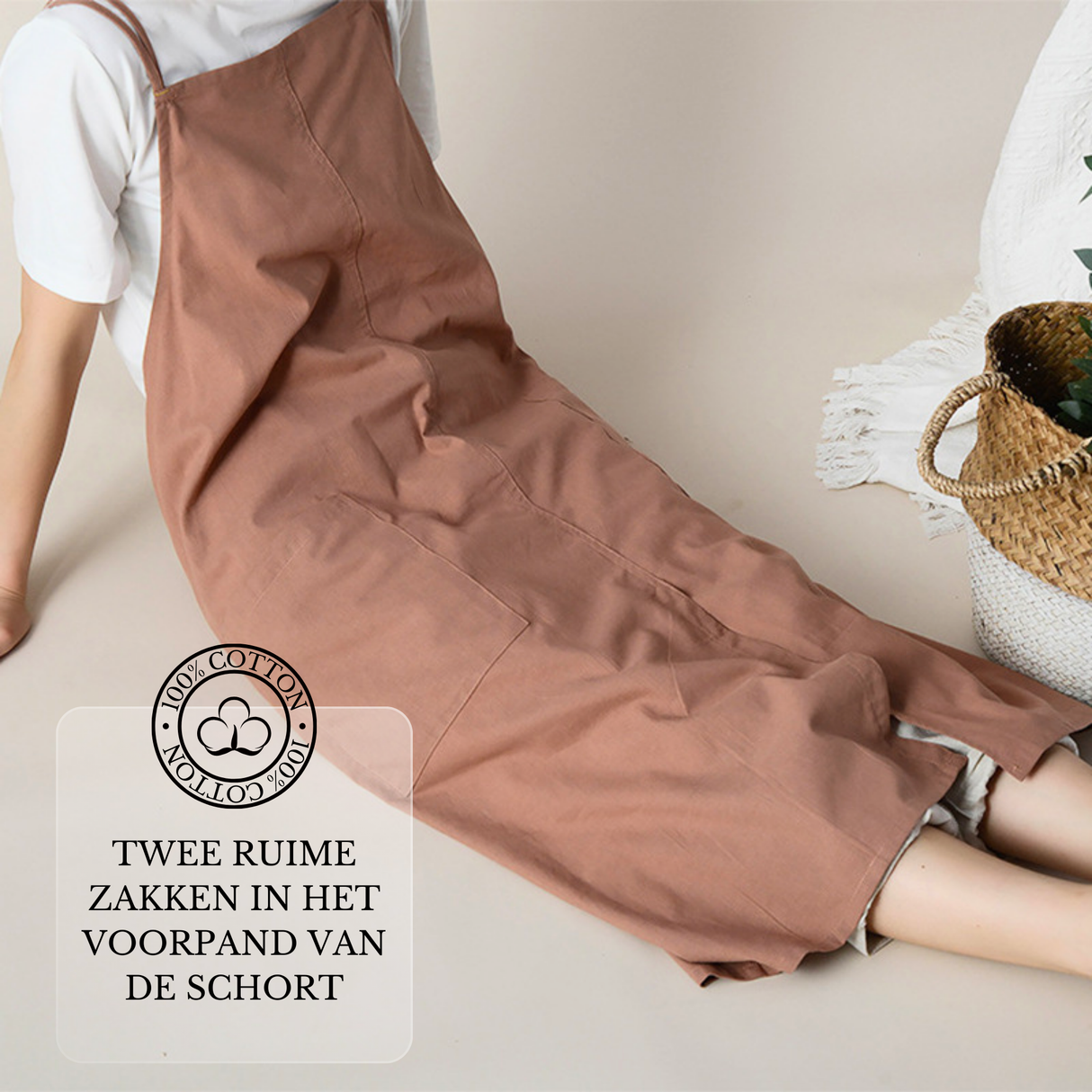 Keukenschort 'Lennie' Bruin