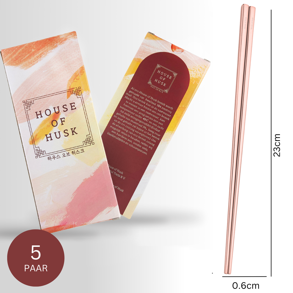 Chopstick Set Rose Goud