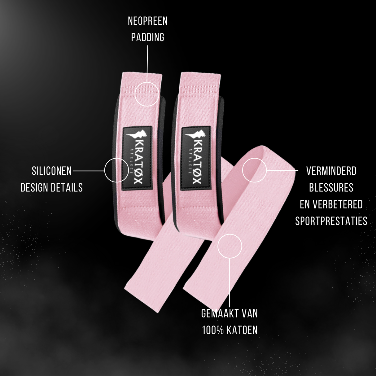 Lifting Straps Roze