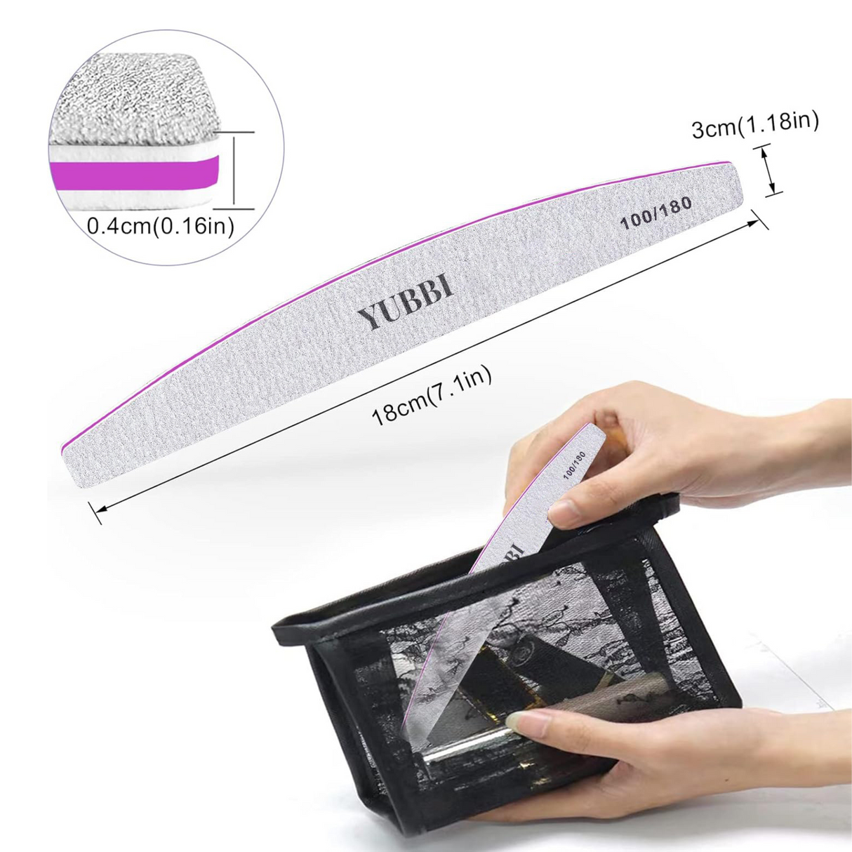 Zebra Nagelvijl Maan 20 Stuks