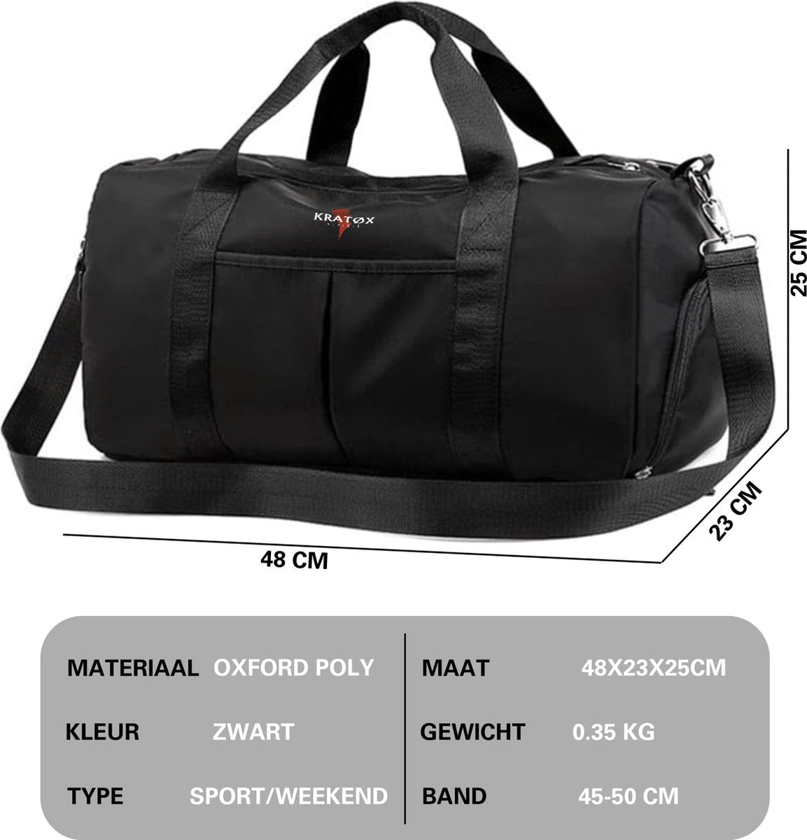 Duffel Bag Sport 35L Tas Zwart