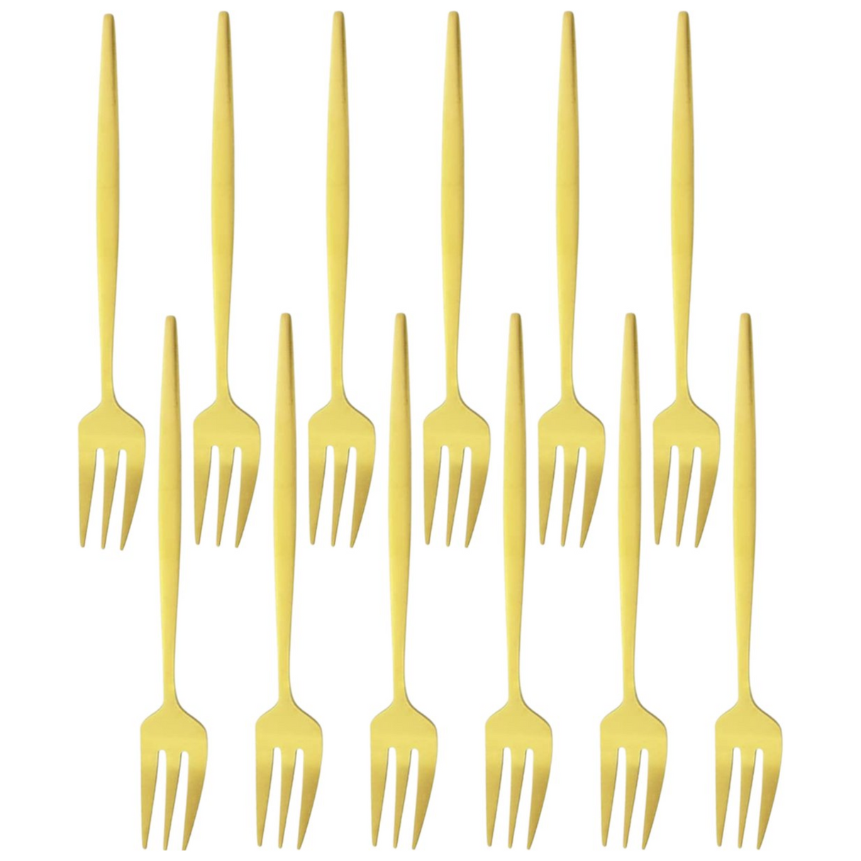 Gebaksvorken 12 Stuks Goud