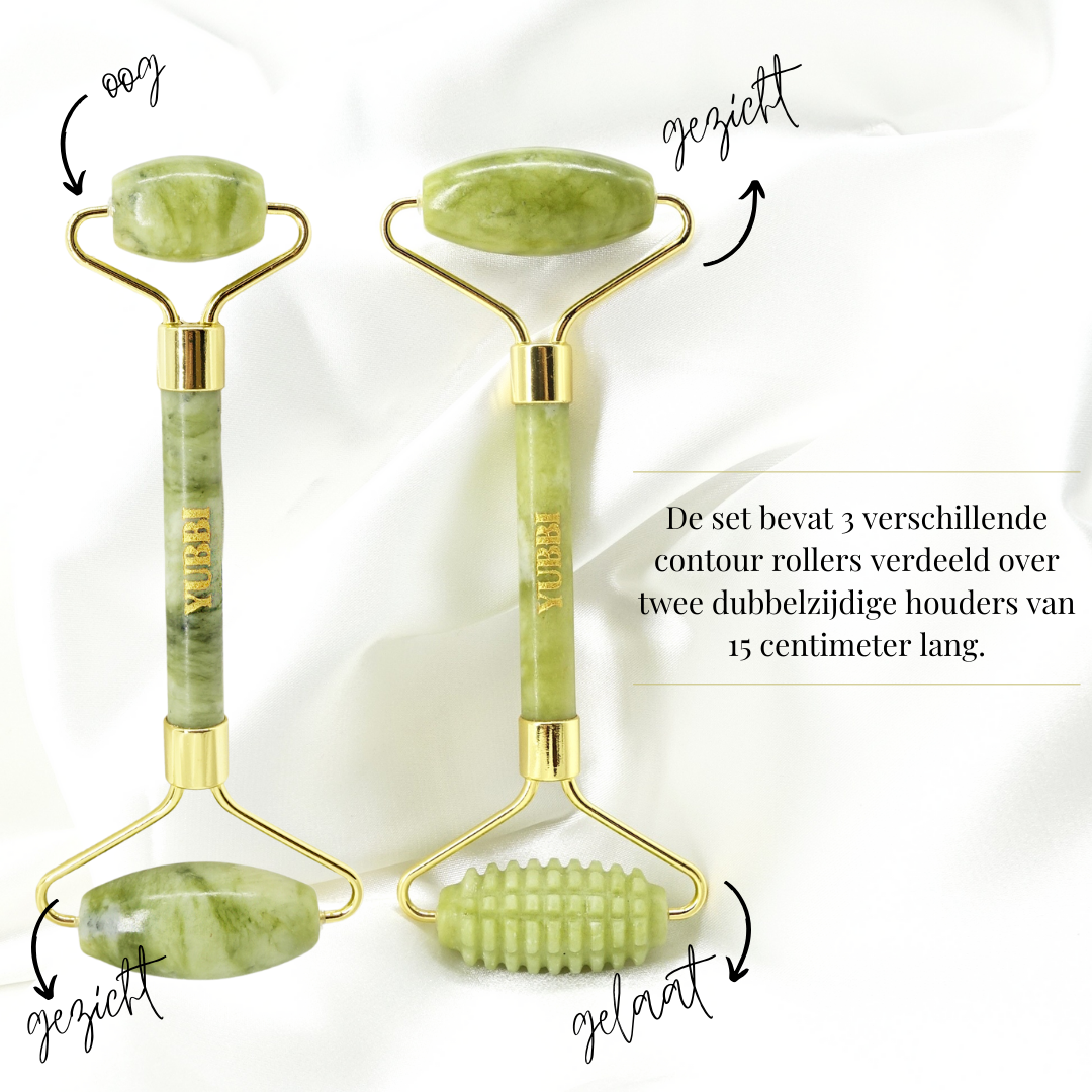Gua Sha Set Groene Jade