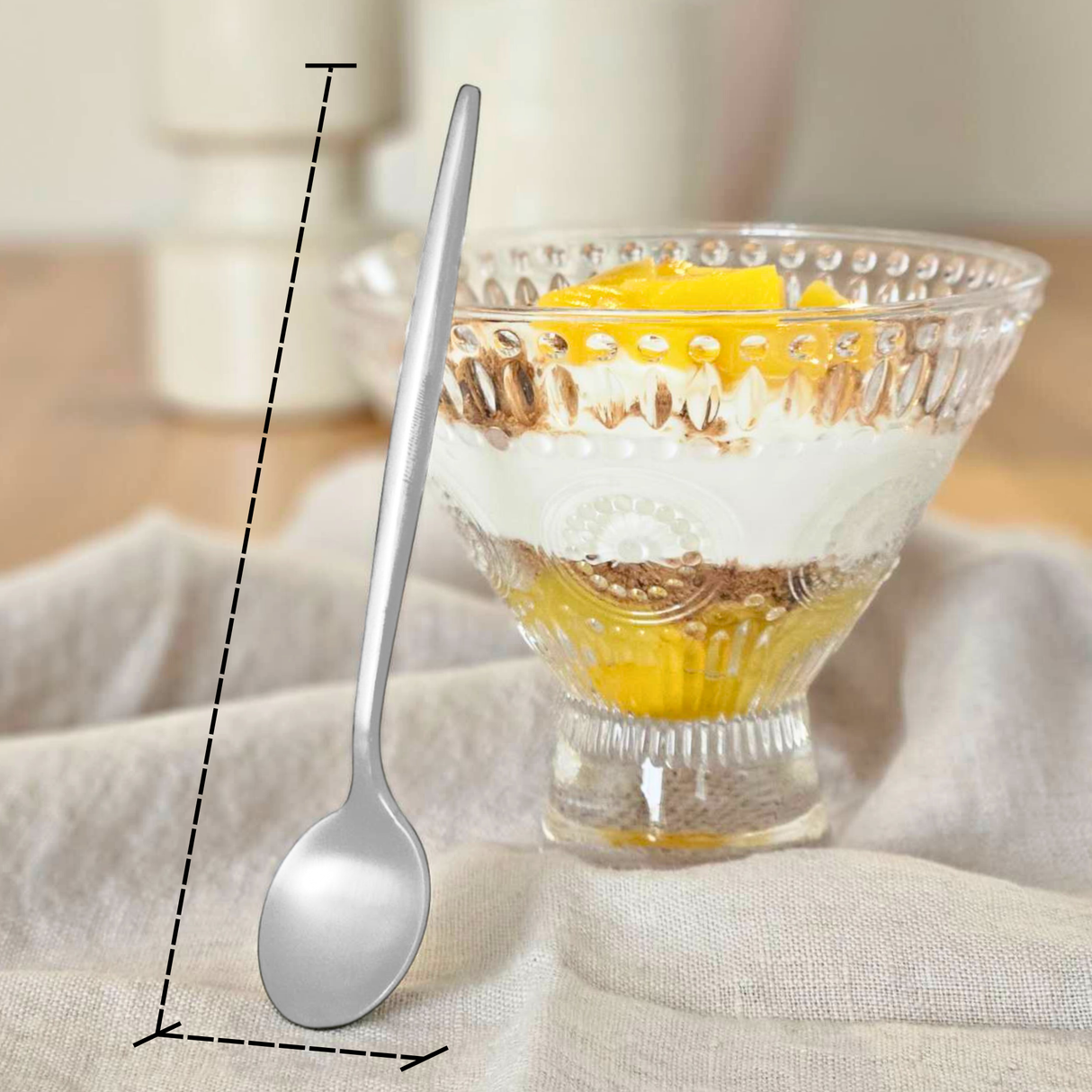 Theelepels 13cm Mat Zilver 6 Stuks