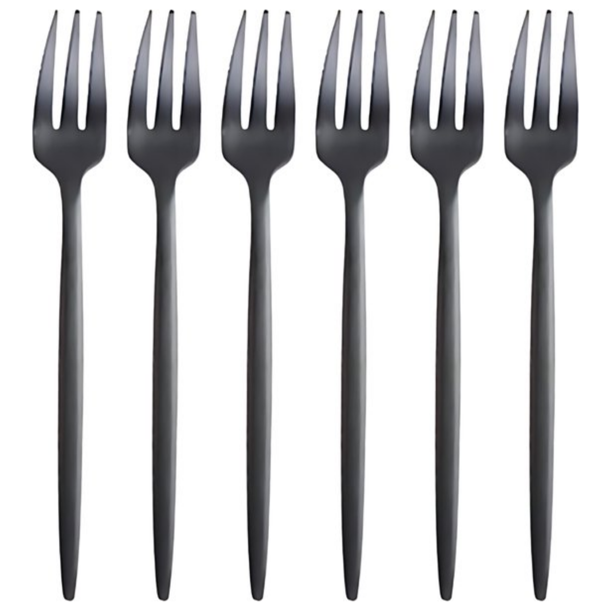 Gebaksvorken Mat Zwart