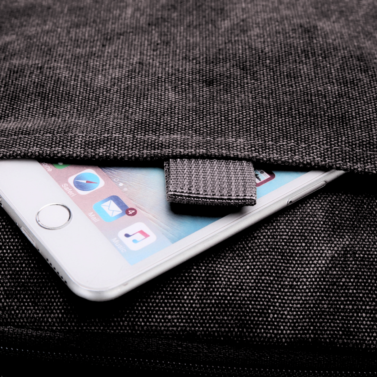 Canvas Laptop Rugzak 15.6inch 24L Zwart