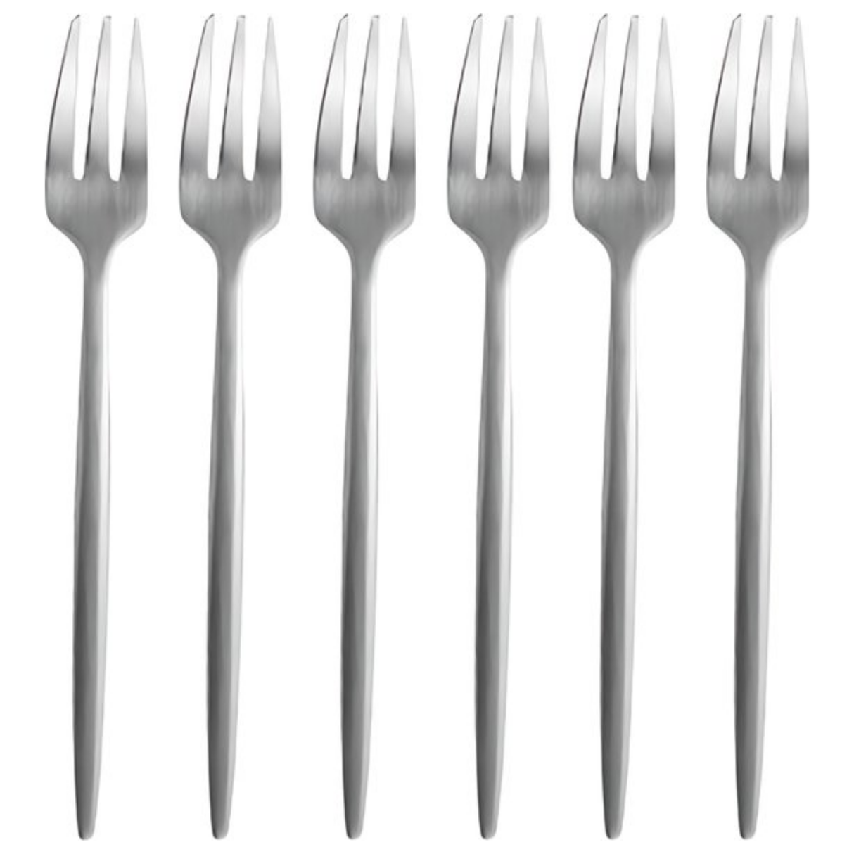 Gebaksvorken Mat Zilver