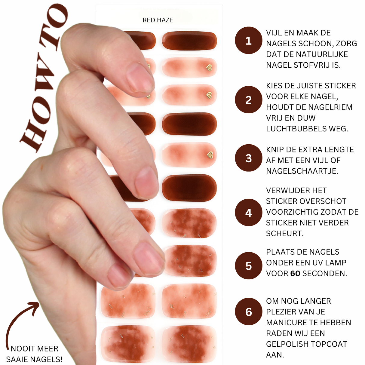 UV Gellak Stickers "Red Haze"