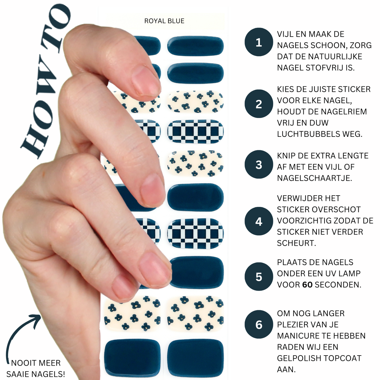 UV Gellak Stickers "Royal Blue"