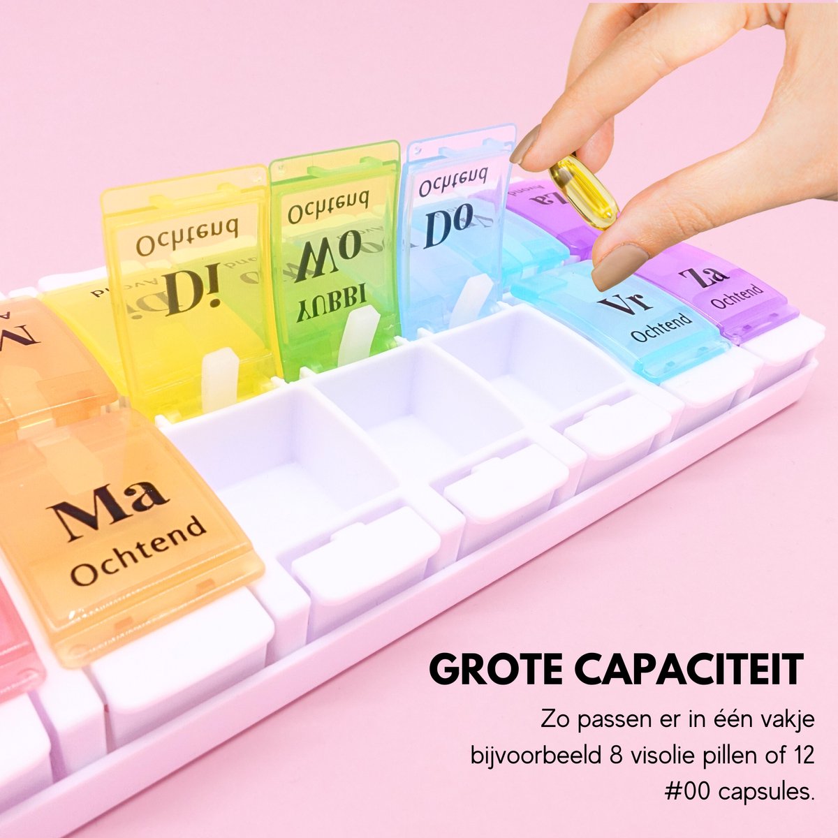 Pillendoos 7 dagen 2 Vakken Nederlandstalig Rainbow