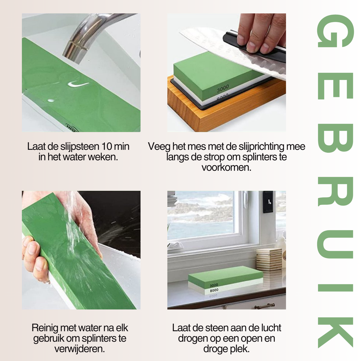 Dubbelzijdige Slijpstenen 3000/8000