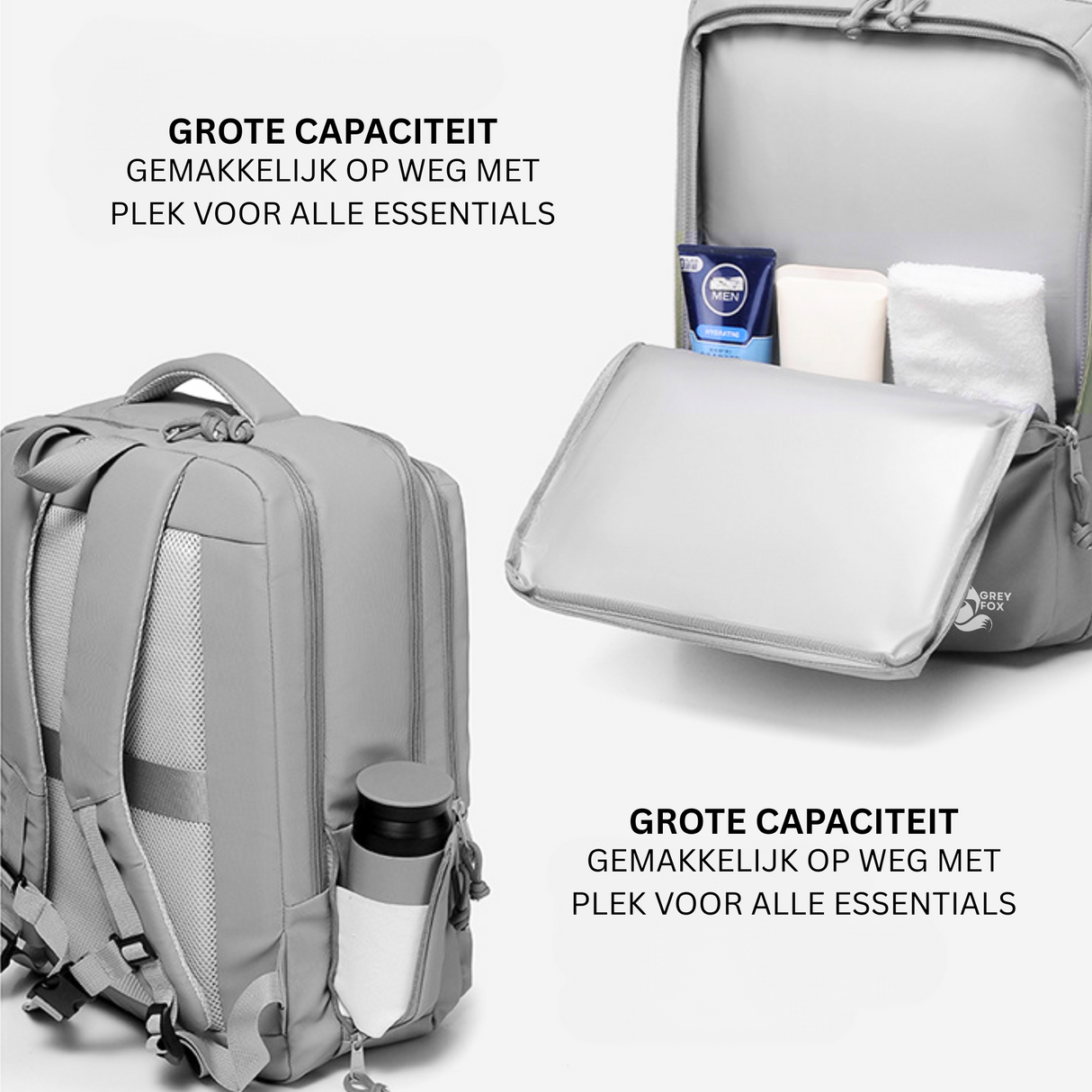 Laptop Rugzak USB 17inch 30L Zilver