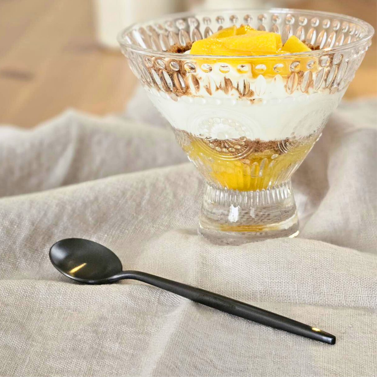 Theelepels 13cm Mat Zwart 6 Stuks