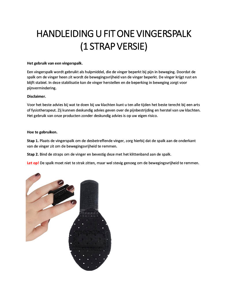 1 Stap Vingerspalk 1 Stuk