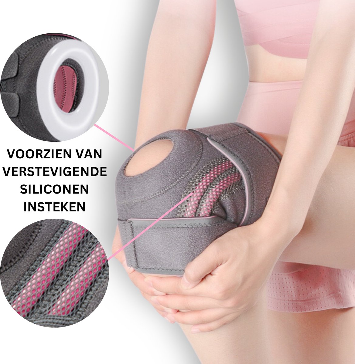 Verstelbaar Kniebrace Roze 1 Stuk