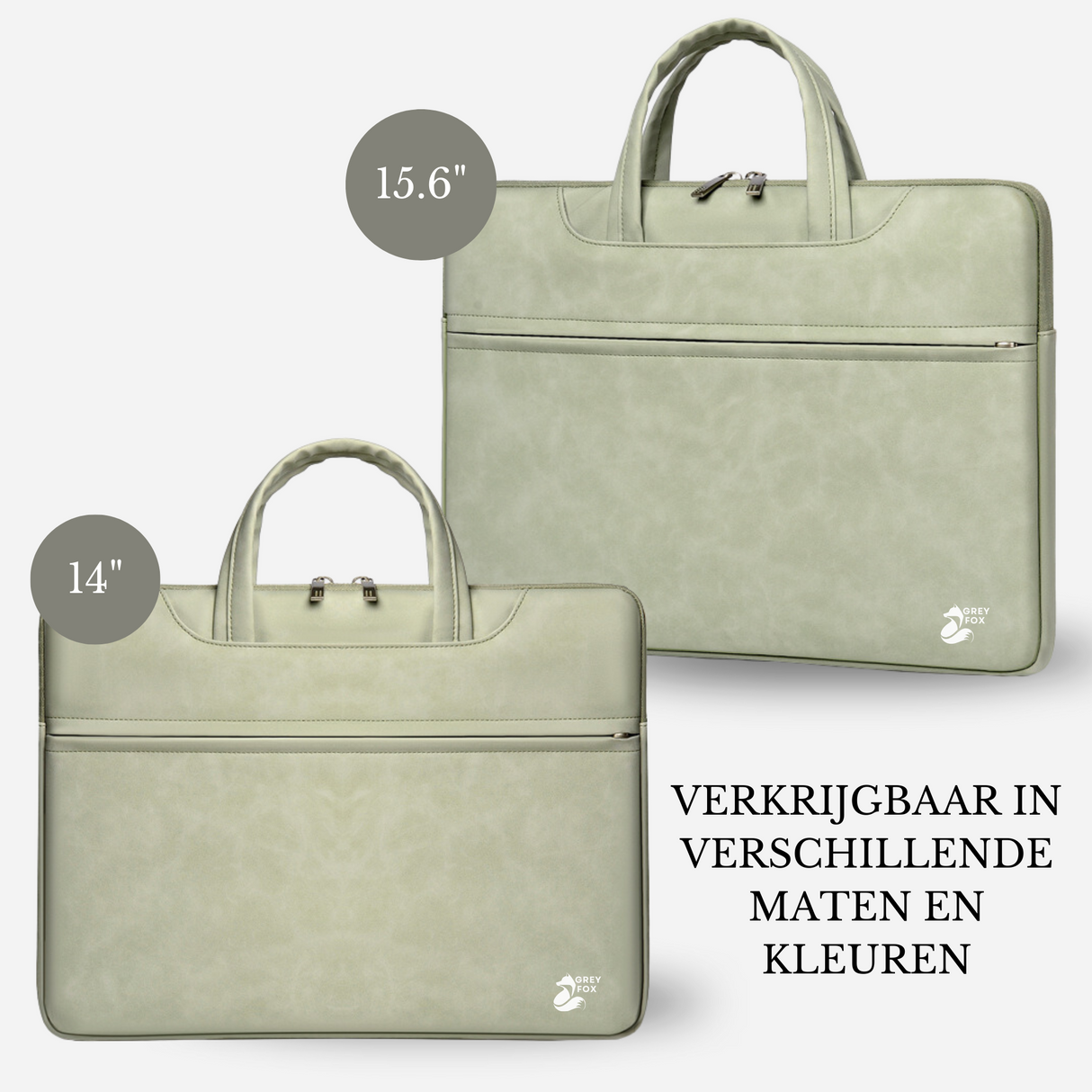 PU Leren Laptophoes Groen