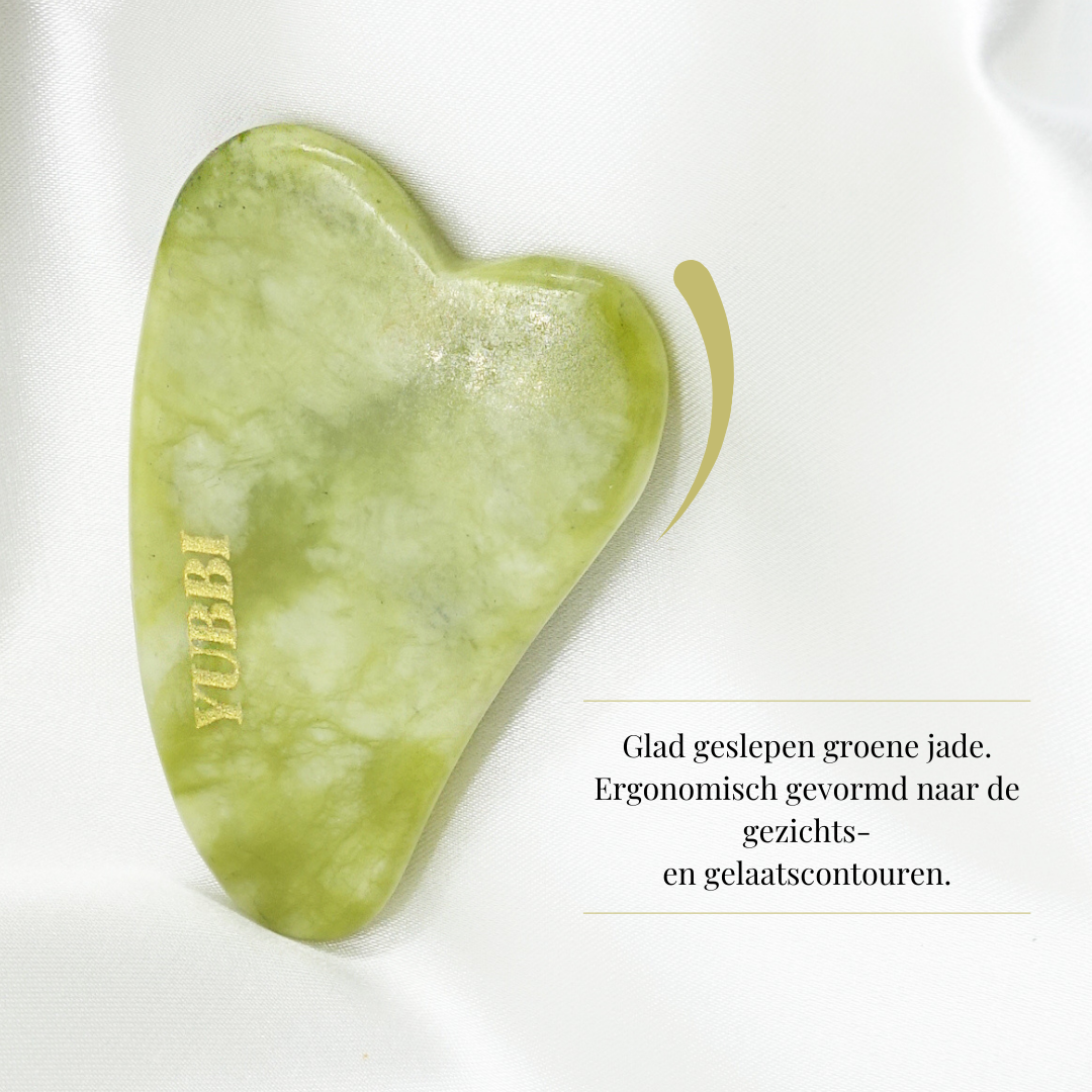 Gua Sha Set Groene Jade
