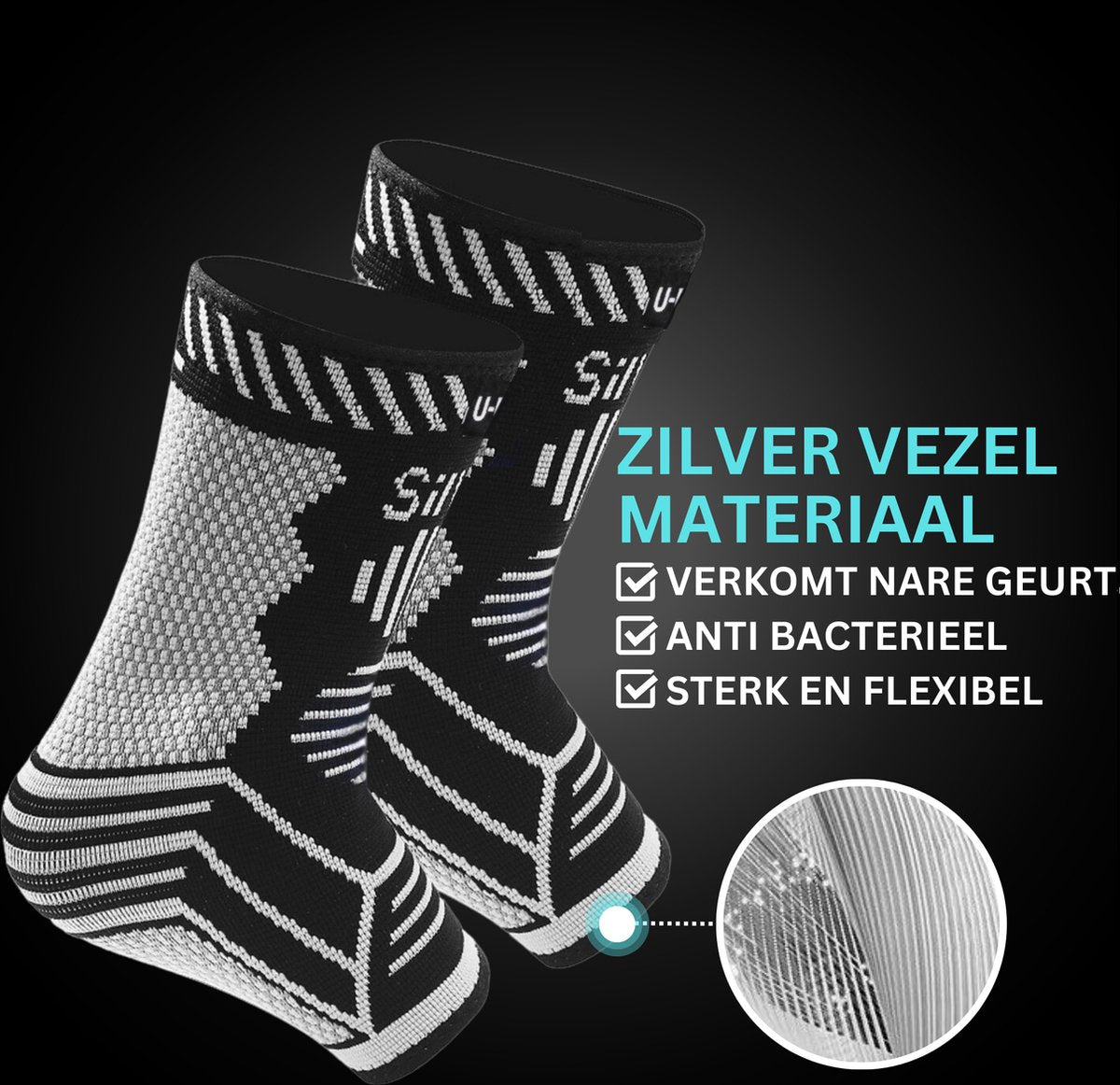 Enkelbrace Zilver 1 Paar