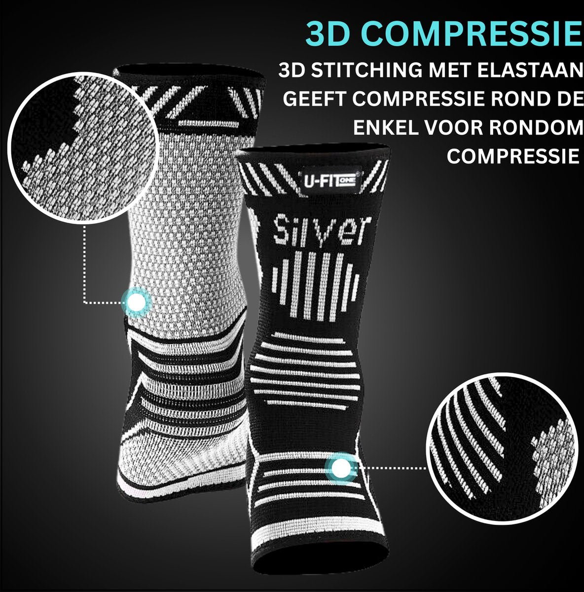 Enkelbrace Zilver 1 Paar