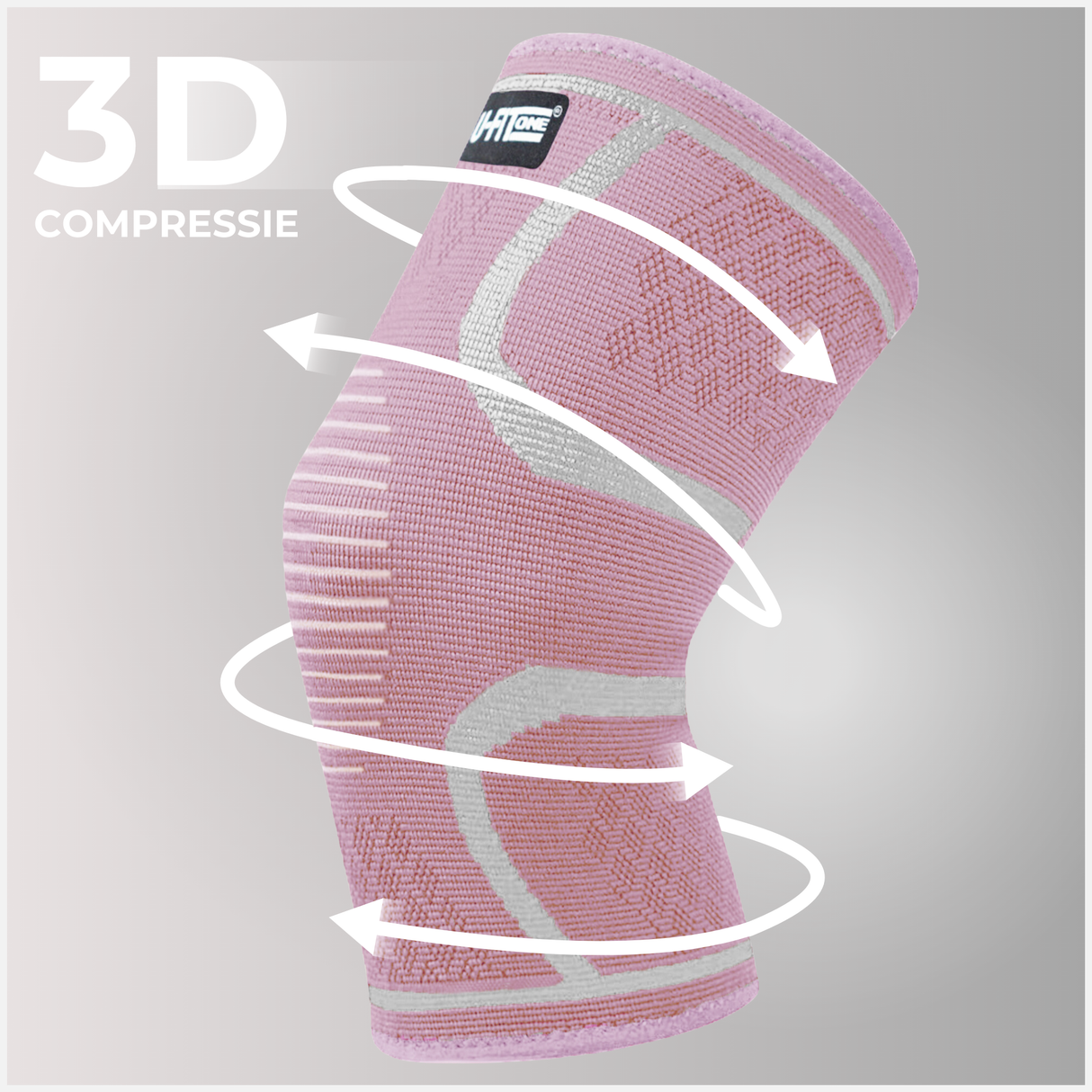3D Compressie Kniebrace Roze 1 Paar