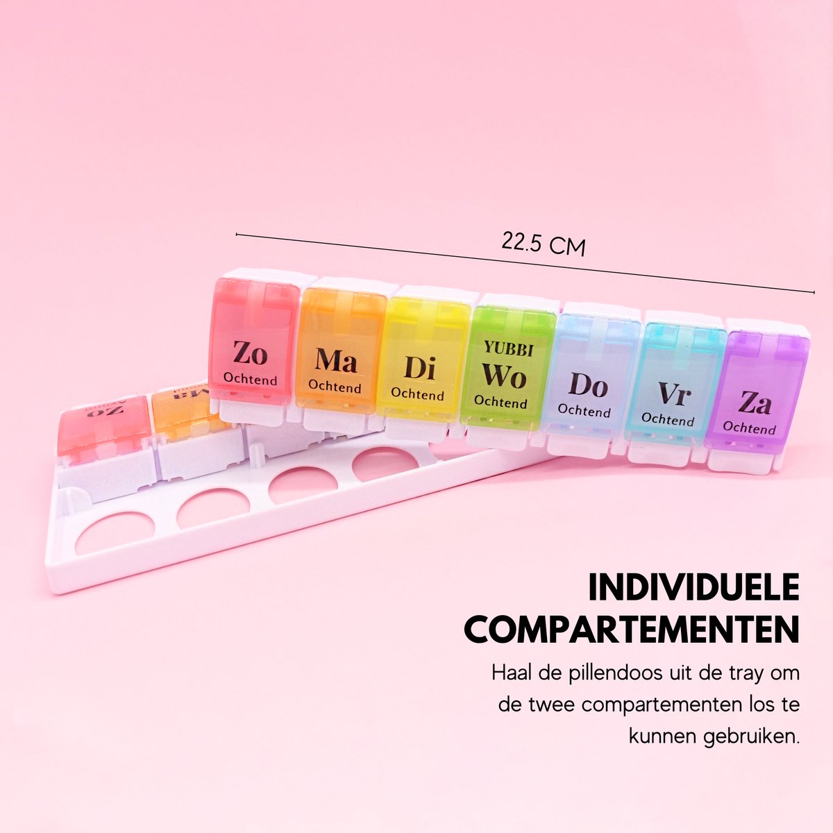 Pillendoos 7 dagen 2 Vakken Nederlandstalig Rainbow