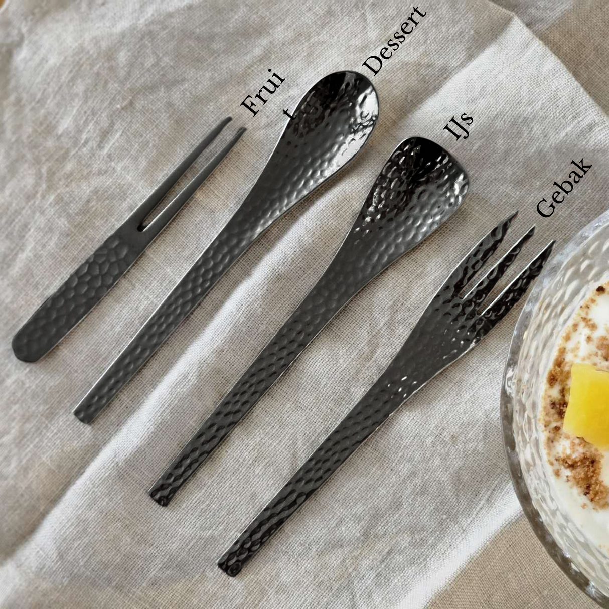 Dessert Lepel Set Zwart