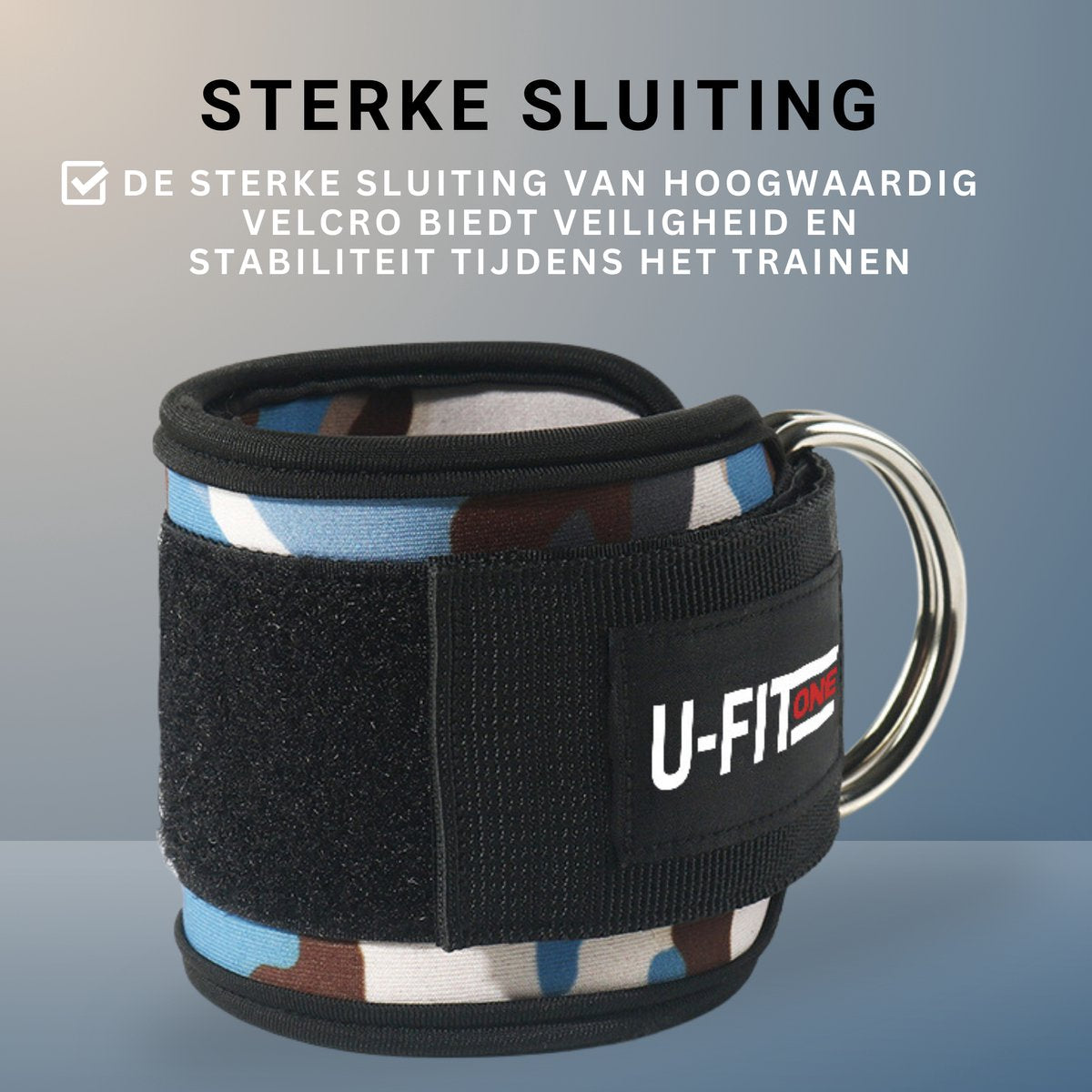 Ankle Straps Camouflage Blauw