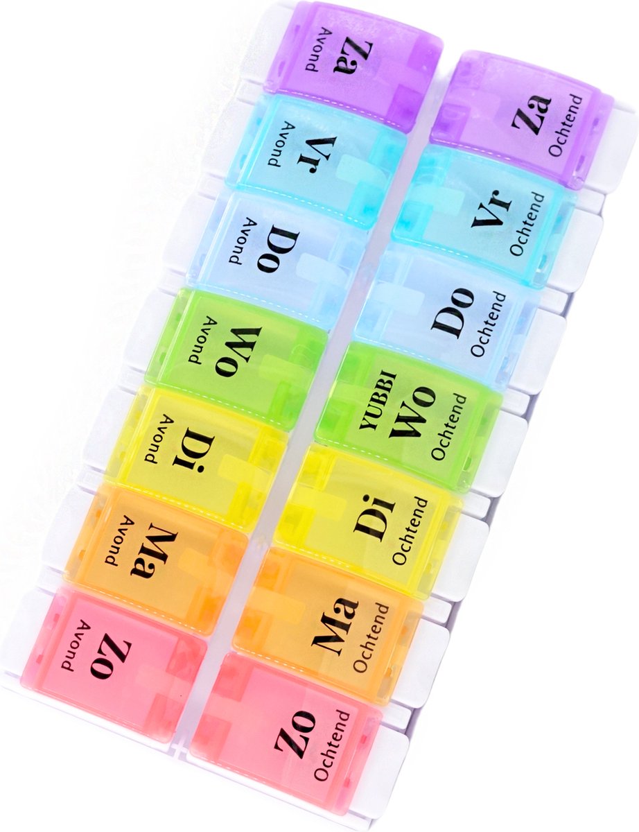 Pillendoos 7 dagen 2 Vakken Nederlandstalig Rainbow