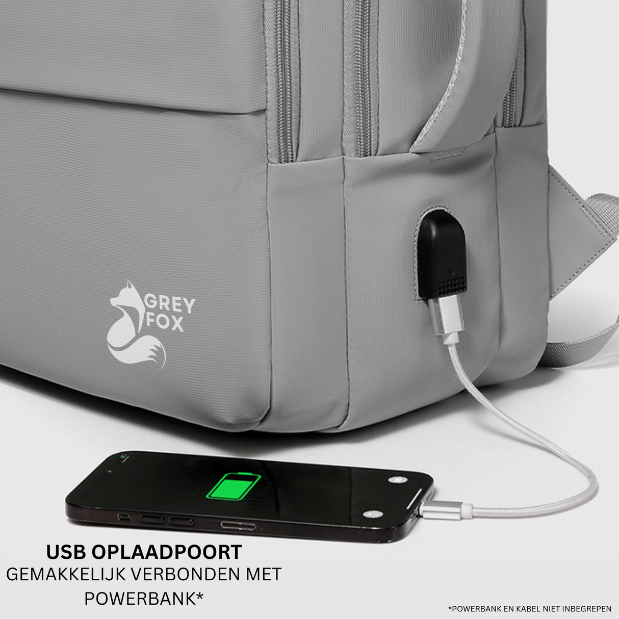 Laptop Rugzak USB 17inch 30L Zilver