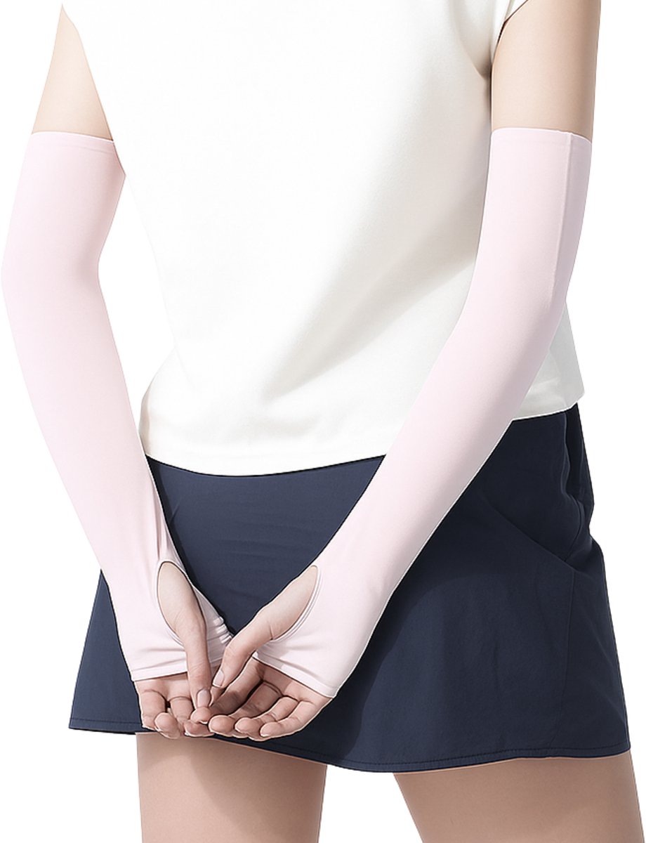 UPF 50+ UV Bescherming Arm Sleeves 2 Stuks Roze
