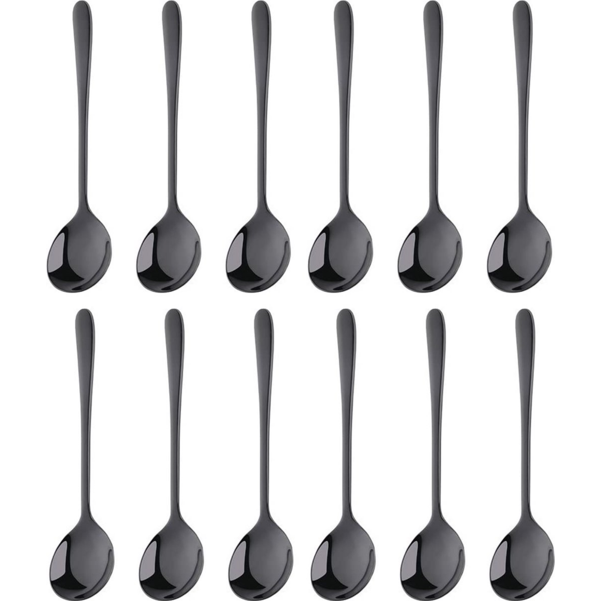 Koffielepel 12cm Zwart 12 Stuks