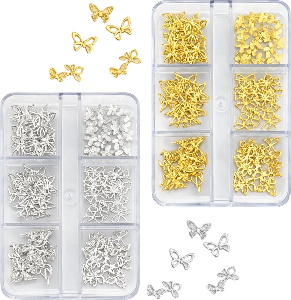 Nagel 3D Vlinder Glitter Set