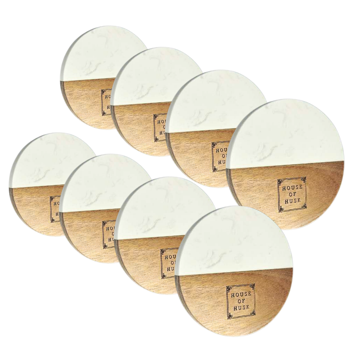 Duo Tone Onderzetters Wit