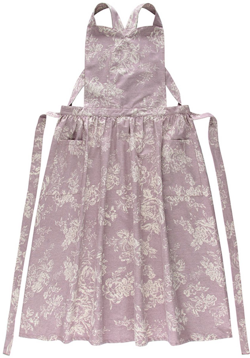 Keukenschort Paars Gebloemd