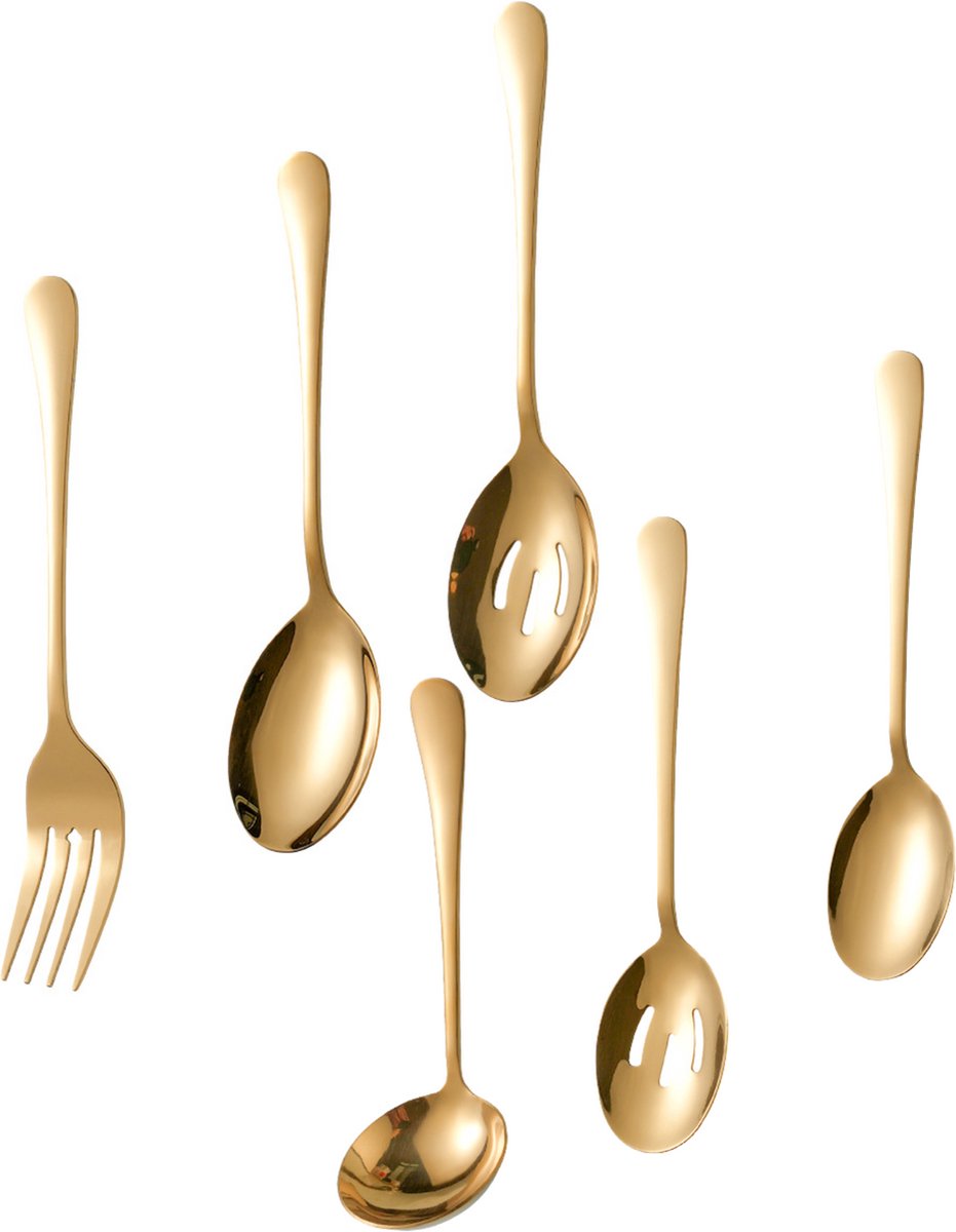 Opscheplepel Goud Mix 6-Delige Set