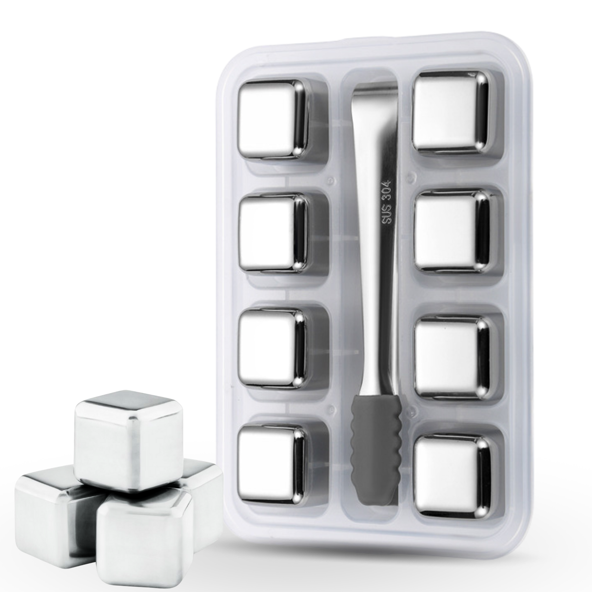 Stalen Whiskey Stenen 8 Stuks