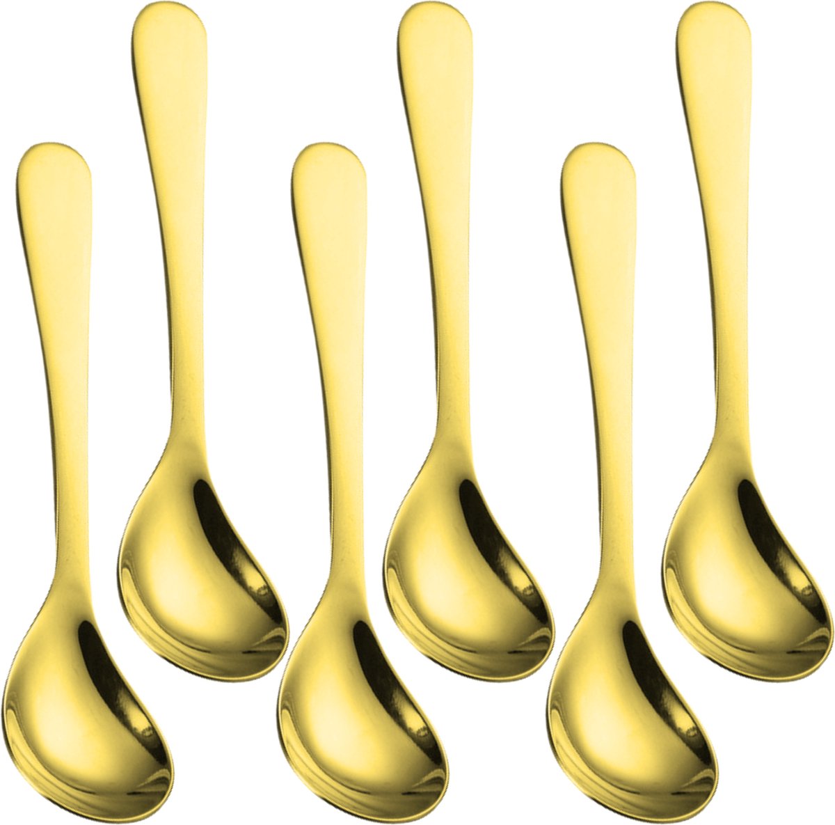 Korte IJslepels 15cm Goud