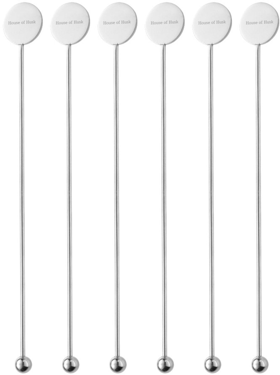 Longdrinklepels 22cm Zilver 6 Stuks