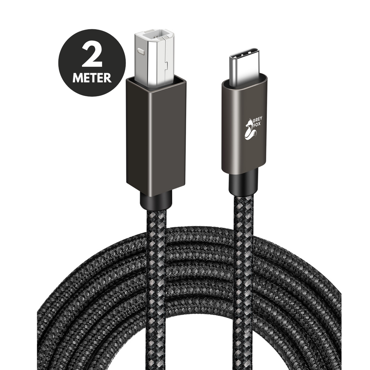 Printerkabel USB C naar USB B 2 Meter