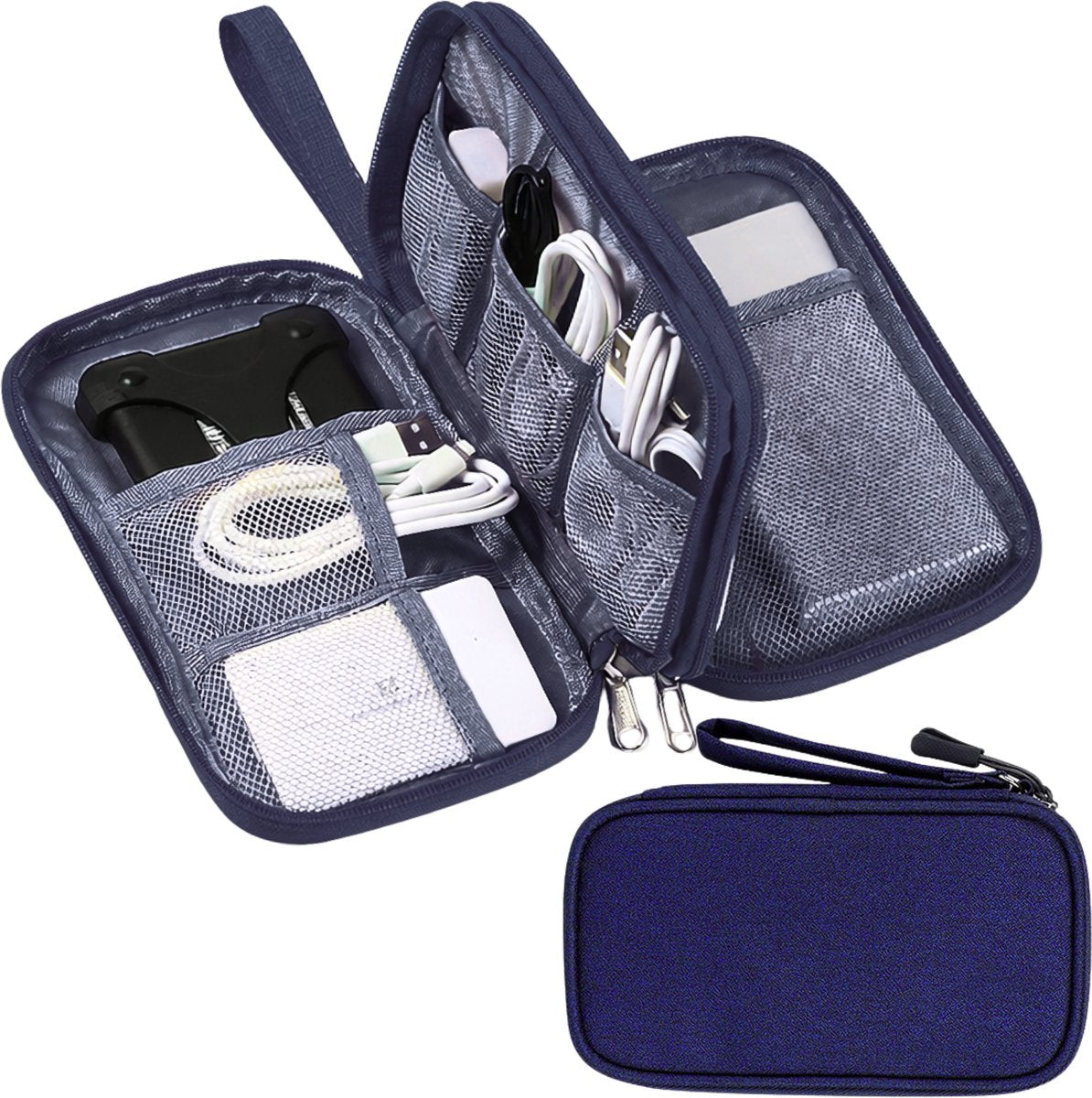 Kabel Organiser Tas Blauw