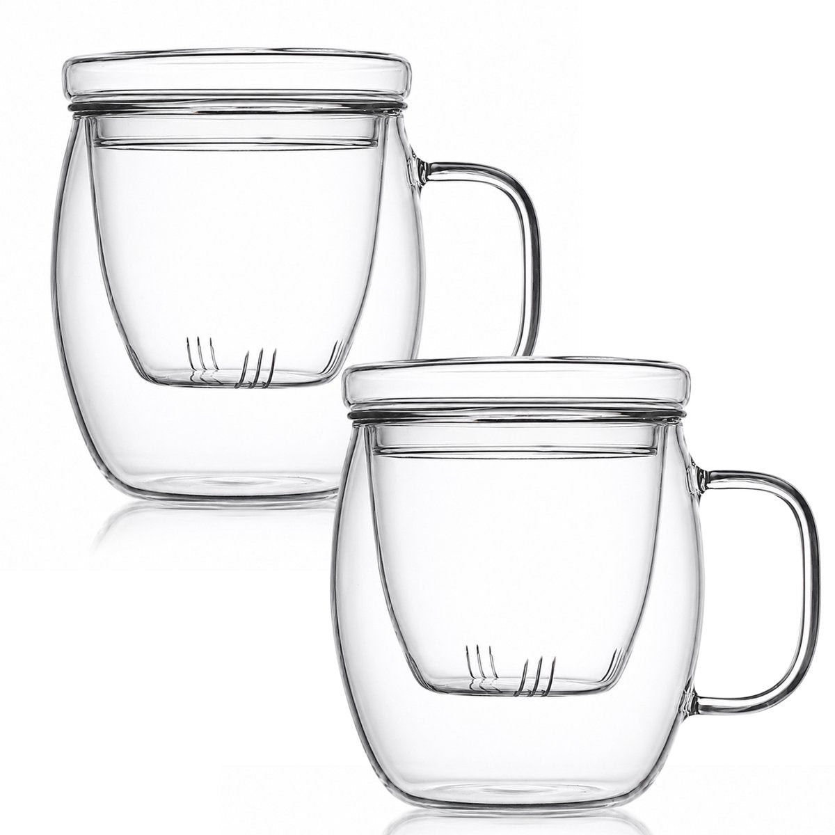 Theeglazen Set met Filter 2 Stuks